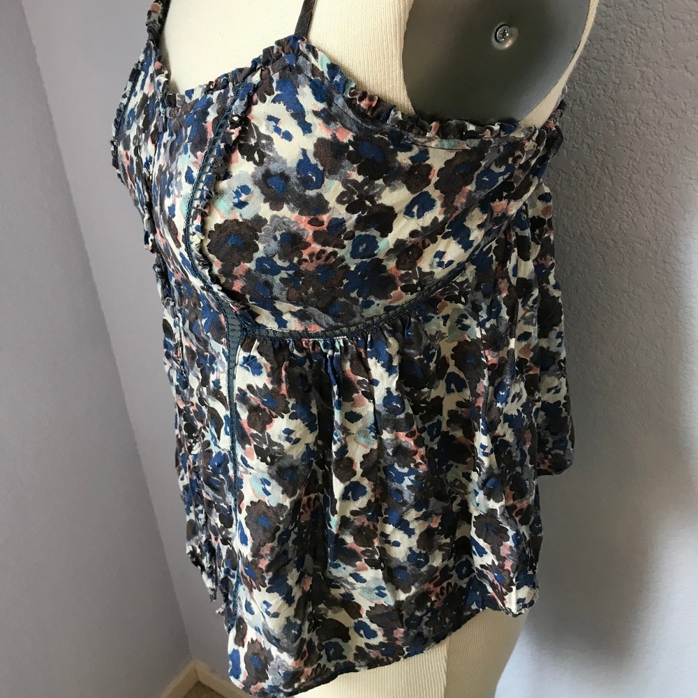 AMERICAN EAGLE Flowy Floral Spaghetti Strap Top
